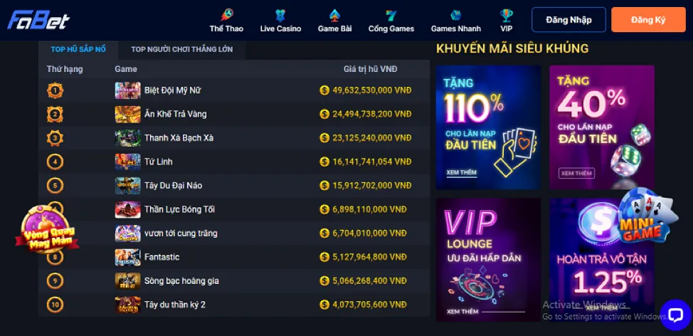 Tin tức cá cược thể thao Vuaclub